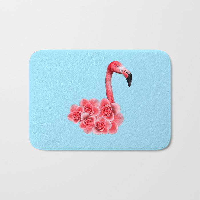 Flamingo Flowers: Pop Animals Bath Mat Gallery Image 1