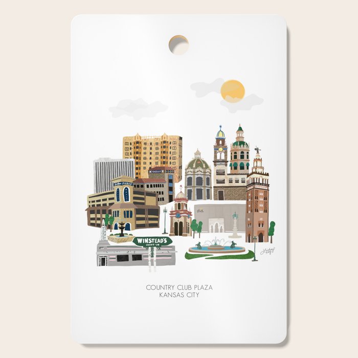 Kansas City Plaza Cutting Board Gallery Image 1