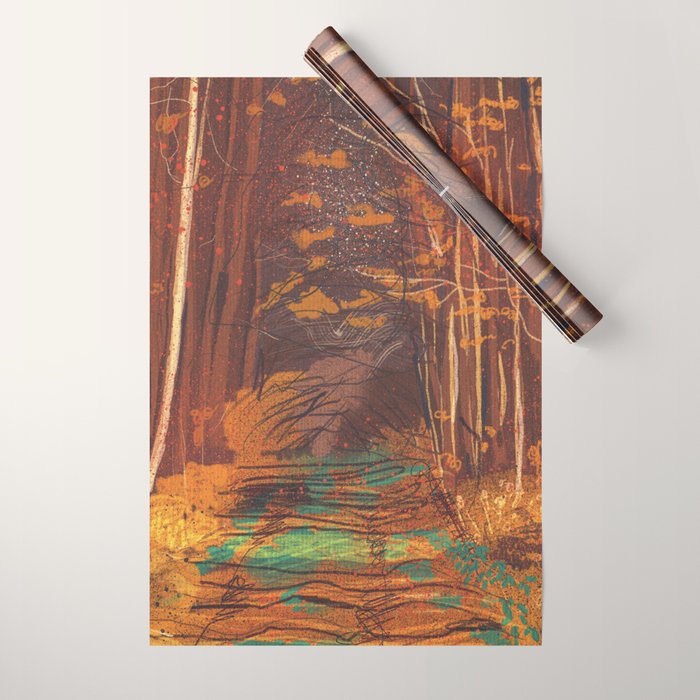 Autumn walk Wrapping Paper Gallery Image 1