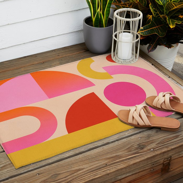 Geometric Shapes 201 Outdoor Rug Gallery Image 2