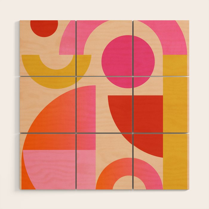 Geometric Shapes 201 Wood Wall Art Gallery Image 1