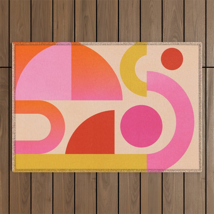 Geometric Shapes 201 Outdoor Rug Gallery Image 1
