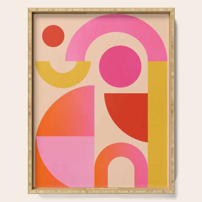 Geometric Shapes 201 Serving Tray Gallery Image 1