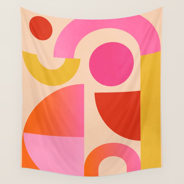Geometric Shapes 201 Wall Tapestry Gallery Image 1