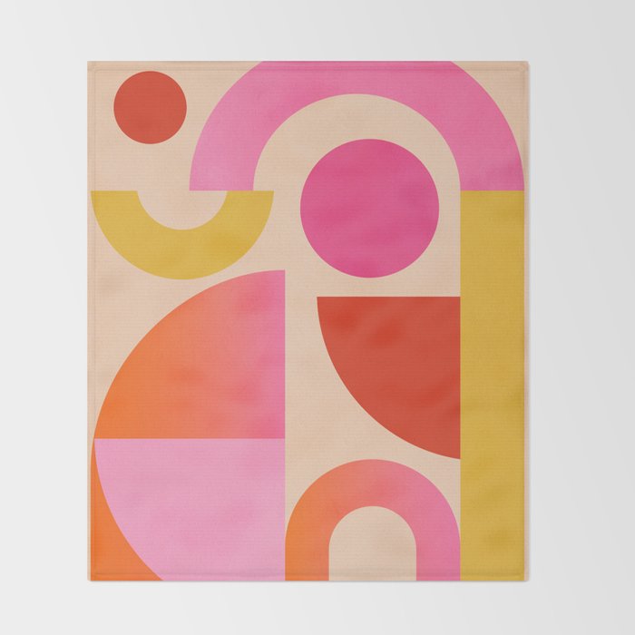Geometric Shapes 201 Throw Blanket Gallery Image 2