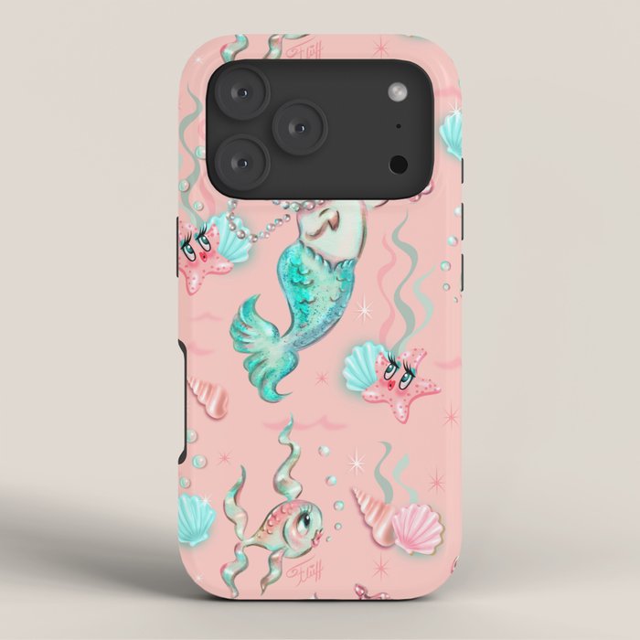 Merkittens with Pearls on blush iPhone Case Gallery Image 3