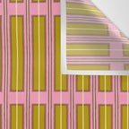 Eclectic Geometric Geo Box Striped Pattern in Pink Chartreuse Brown Cream Wall Tapestry Gallery Image 3