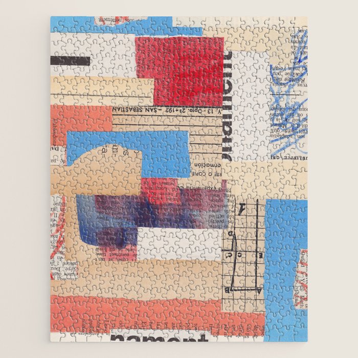 Abstract Mixed Media Collage #2 Jigsaw Puzzle Gallery Image 1