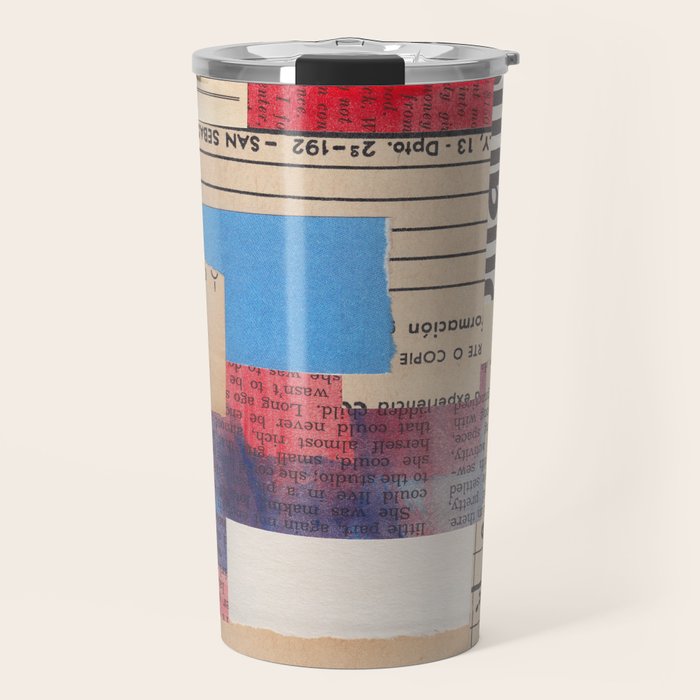 Abstract Mixed Media Collage #2 Travel Mug Gallery Image 1