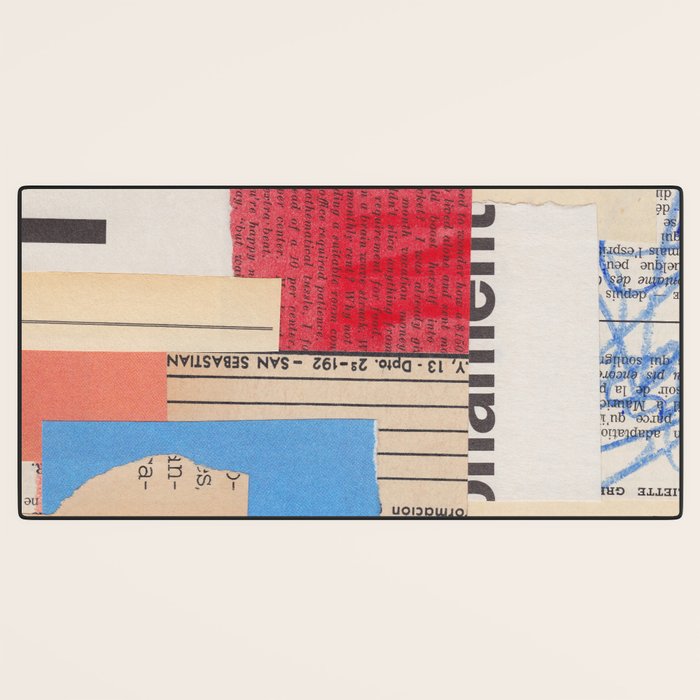 Abstract Mixed Media Collage #2 Desk Mat Gallery Image 3