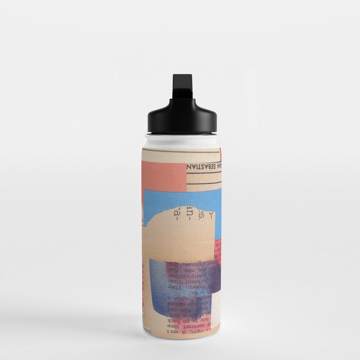 Abstract Mixed Media Collage #2 Water Bottle Gallery Image 3