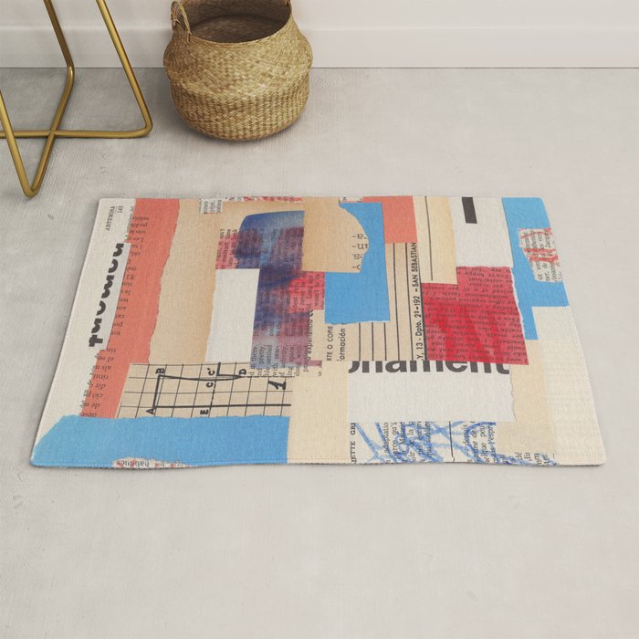 Abstract Mixed Media Collage #2 Rug Gallery Image 1