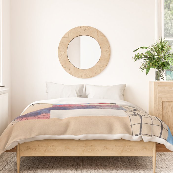 Abstract Mixed Media Collage #2 Duvet Cover Gallery Image 3