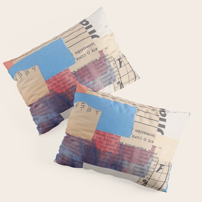 Abstract Mixed Media Collage #2 Pillow Sham Gallery Image 3