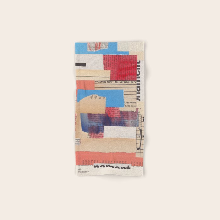 Abstract Mixed Media Collage #2 Bath Towel Gallery Image 1