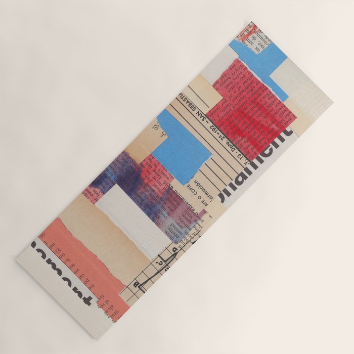 Abstract Mixed Media Collage #2 Yoga Mat Gallery Image 1