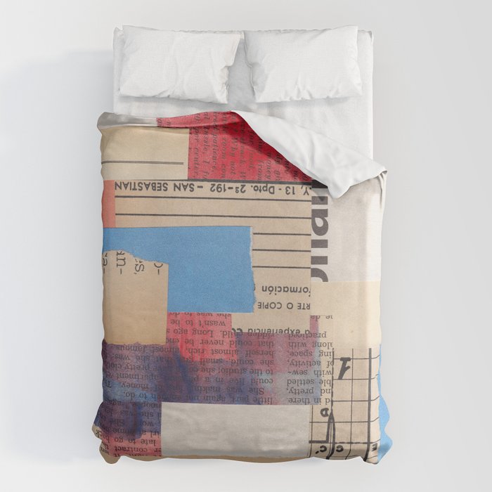 Abstract Mixed Media Collage #2 Duvet Cover Gallery Image 1