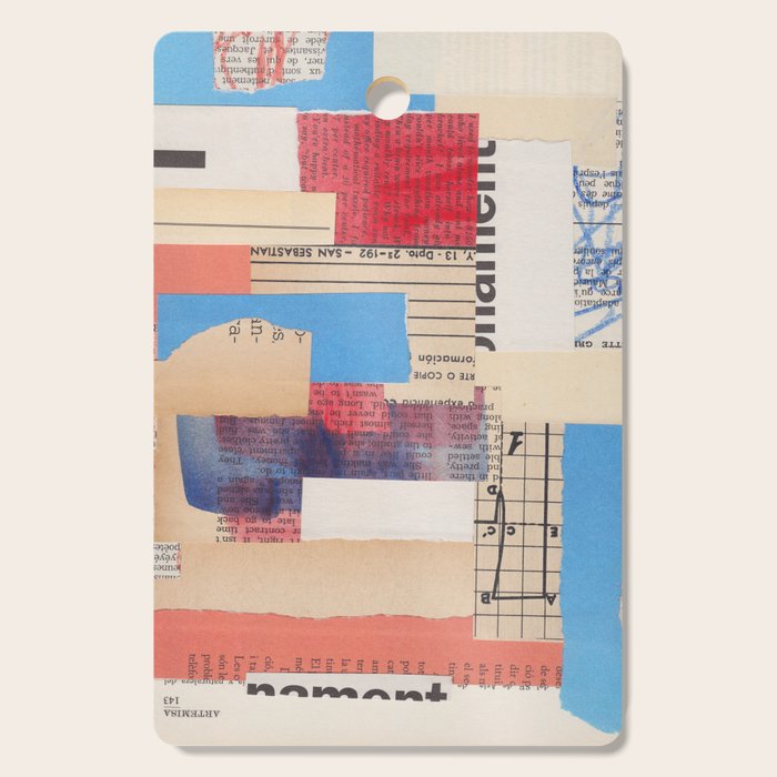 Abstract Mixed Media Collage #2 Cutting Board Gallery Image 1