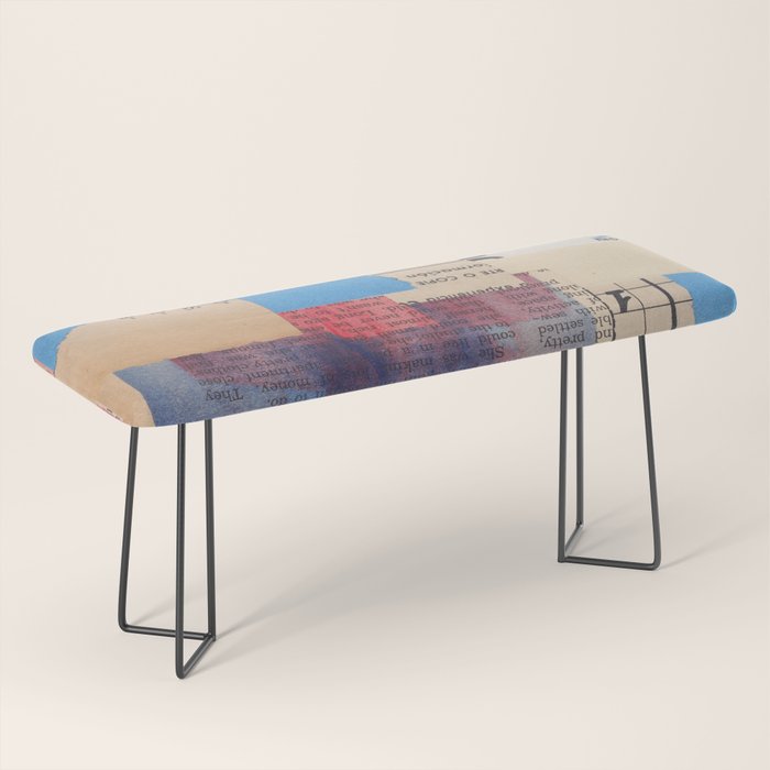 Abstract Mixed Media Collage #2 Bench Gallery Image 1