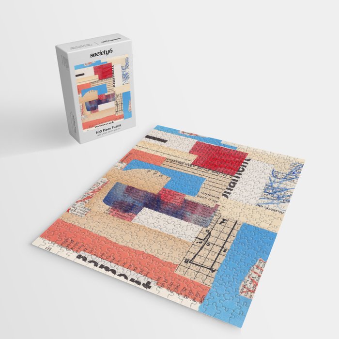 Abstract Mixed Media Collage #2 Jigsaw Puzzle Gallery Image 2