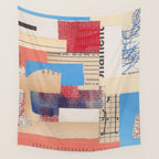 Abstract Mixed Media Collage #2 Wall Tapestry Gallery Image 4