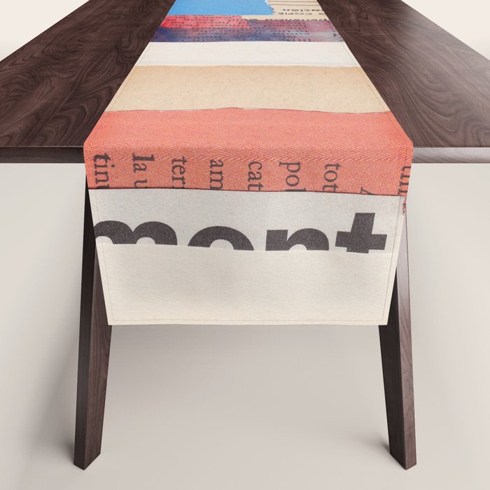 Abstract Mixed Media Collage #2 Table Runner Gallery Image 1