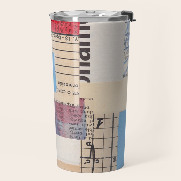 Abstract Mixed Media Collage #2 Travel Mug Gallery Image 2