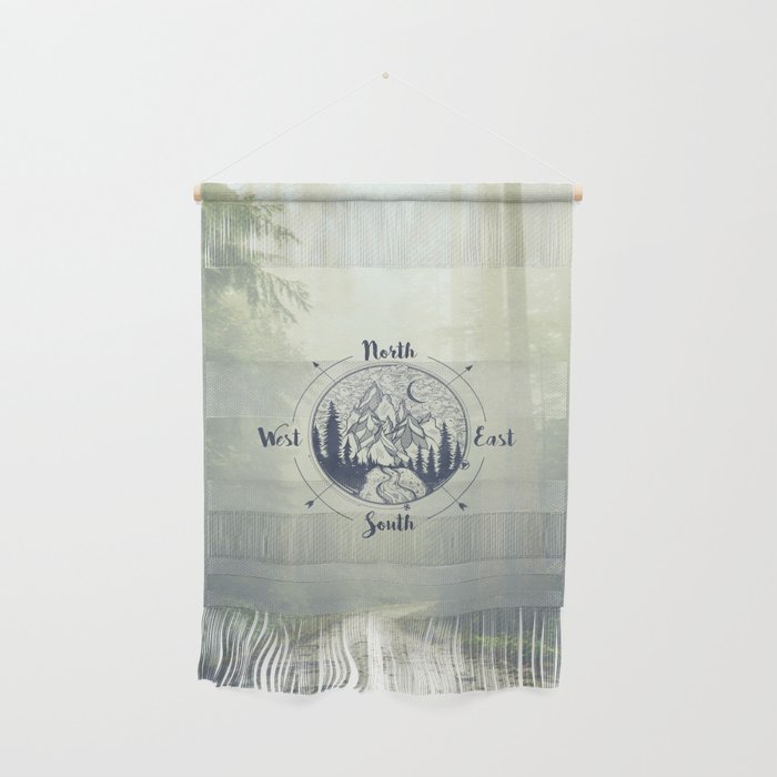 Compass Mountain Road Trip Wall Hanging Gallery Image 1