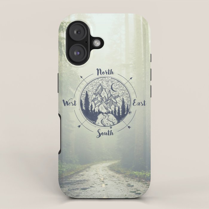 Compass Mountain Road Trip iPhone Case Gallery Image 1