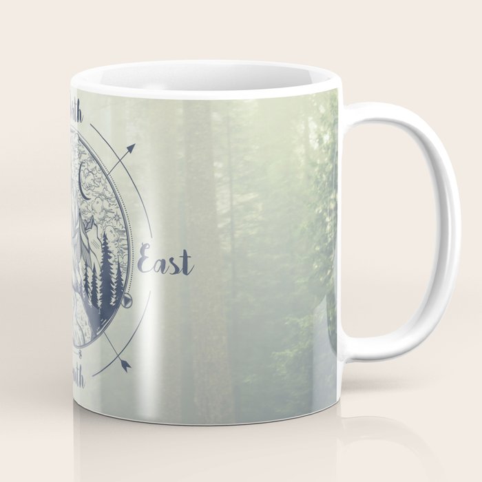 Compass Mountain Road Trip Coffee Mug Gallery Image 1