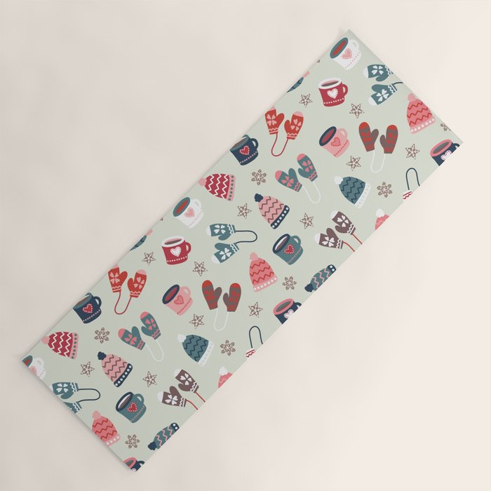 Scandinavian Winter Time Yoga Mat Gallery Image 1
