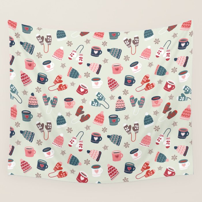 Scandinavian Winter Time Wall Tapestry Gallery Image 1
