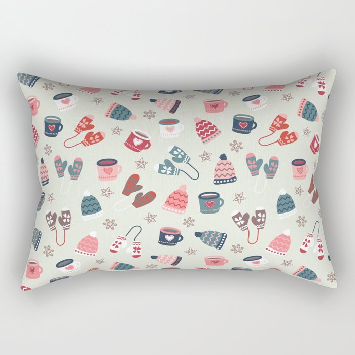 Scandinavian Winter Time Rectangular Pillow Gallery Image 1