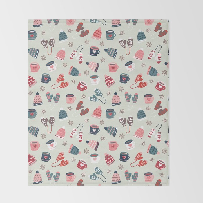 Scandinavian Winter Time Throw Blanket Gallery Image 2