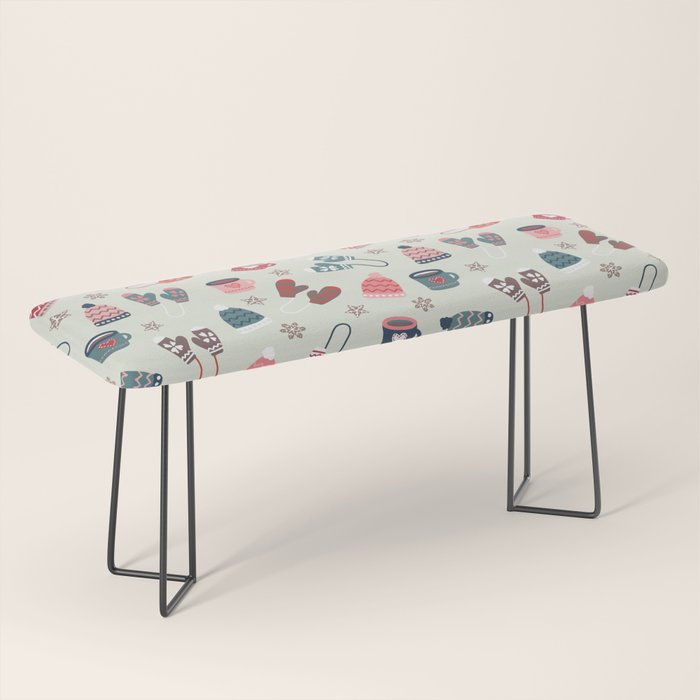 Scandinavian Winter Time Bench Gallery Image 1