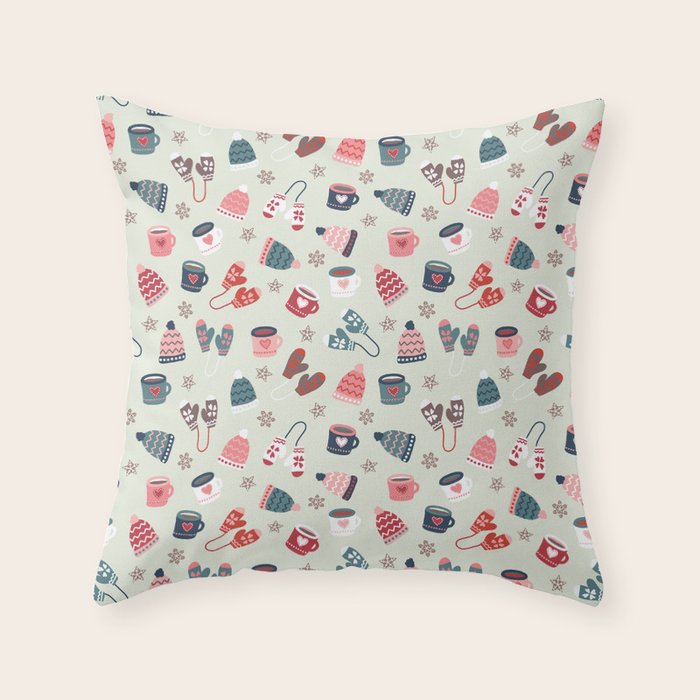 Scandinavian Winter Time Throw Pillow Gallery Image 1