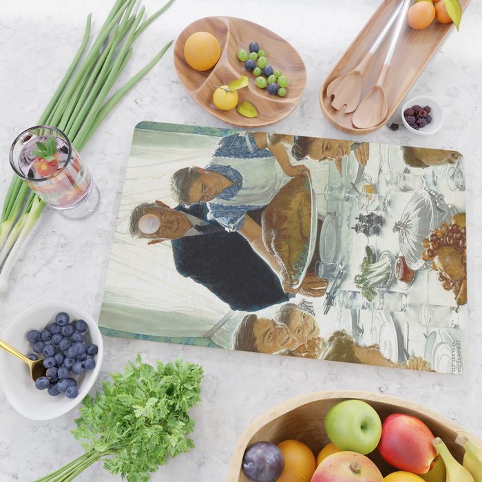 Norman Rockwell Freedom from Want Cutting Board Gallery Image 2