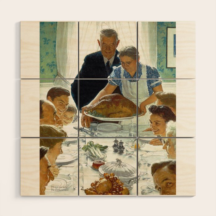 Norman Rockwell Freedom from Want Wood Wall Art Gallery Image 1