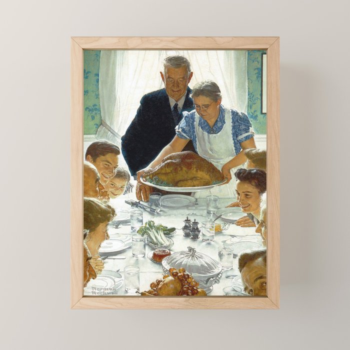 Norman Rockwell Freedom from Want Mini Art Print Gallery Image 1