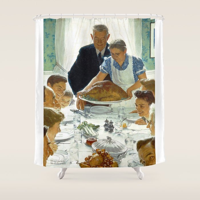 Norman Rockwell Freedom from Want Shower Curtain Gallery Image 1