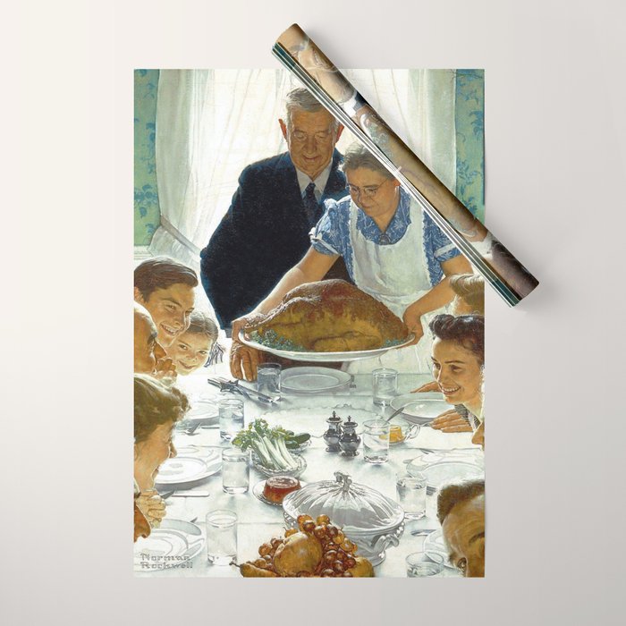 Norman Rockwell Freedom from Want Wrapping Paper Gallery Image 1