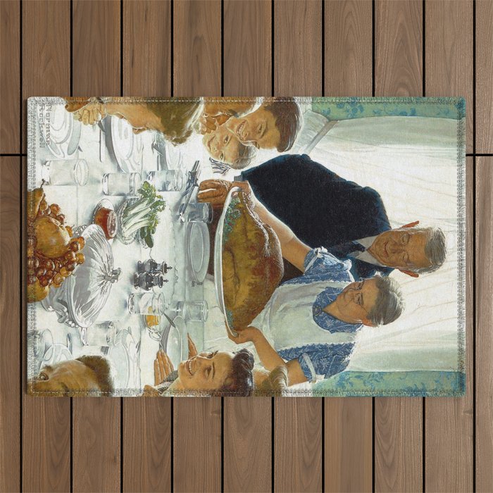 Norman Rockwell Freedom from Want Outdoor Rug Gallery Image 1