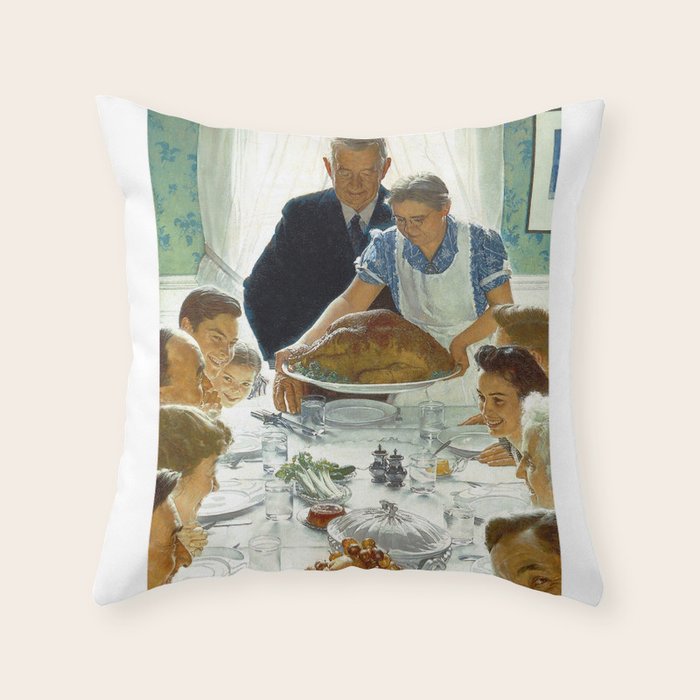 Norman Rockwell Freedom from Want Throw Pillow Gallery Image 6