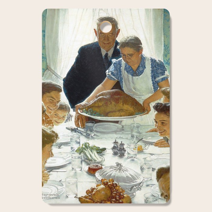 Norman Rockwell Freedom from Want Cutting Board Gallery Image 1