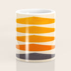 Vintage Scandinavian Orange Geometric Triangle Pattern Coffee Mug Gallery Image 4
