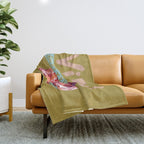 Virgo Perfection in Mustard Yellow | Zodiac Series Throw Blanket Gallery Image 1