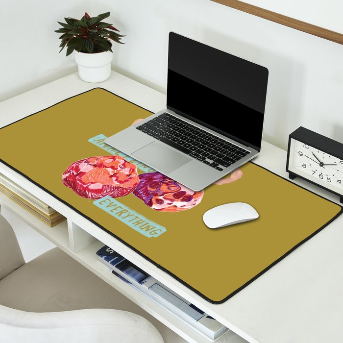 Virgo Perfection in Mustard Yellow | Zodiac Series Desk Mat Gallery Image 2