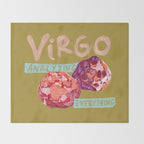 Virgo Perfection in Mustard Yellow | Zodiac Series Throw Blanket Gallery Image 2