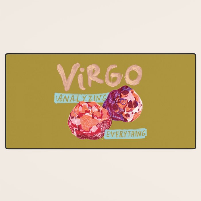 Virgo Perfection in Mustard Yellow | Zodiac Series Desk Mat Gallery Image 3