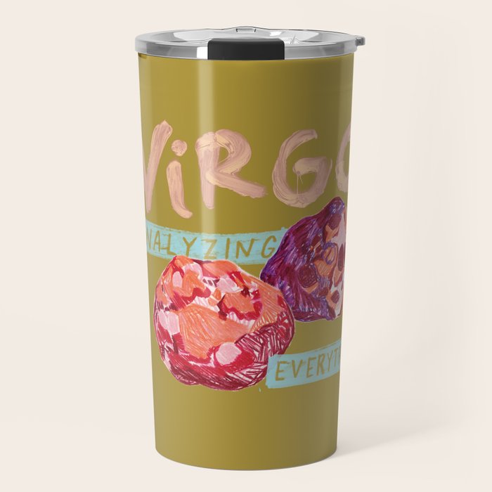 Virgo Perfection in Mustard Yellow | Zodiac Series Travel Mug Gallery Image 1